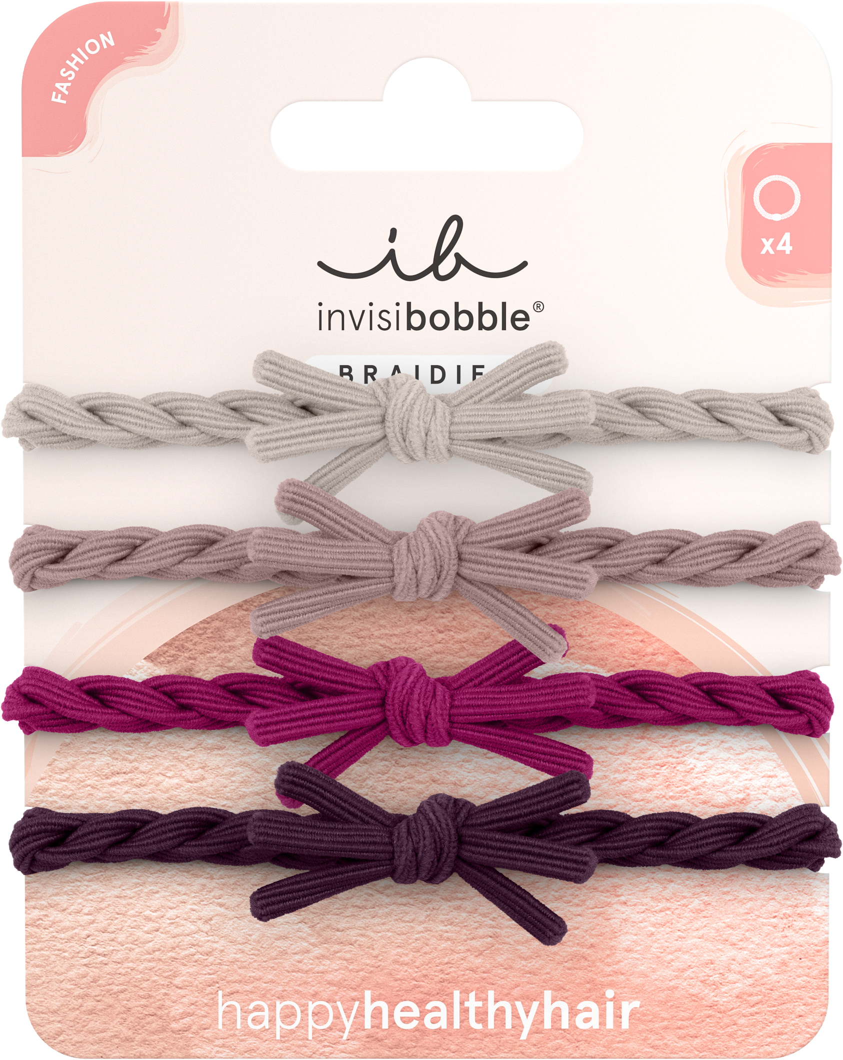 invisibobble - Braidies Rosy Romance 4 Stück